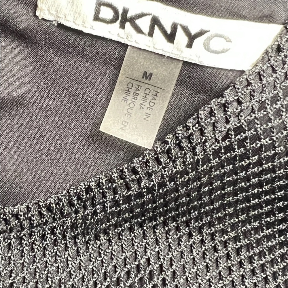 DKNY Womens Sport Mesh-Blocked T-Shirt Dress black size medium - Picture 7 of 7